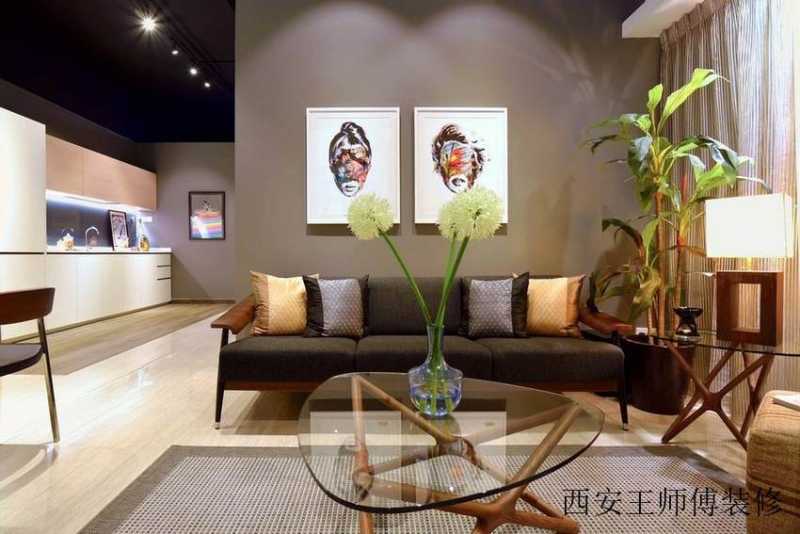 时尚现代设计 客厅波普油画装饰图