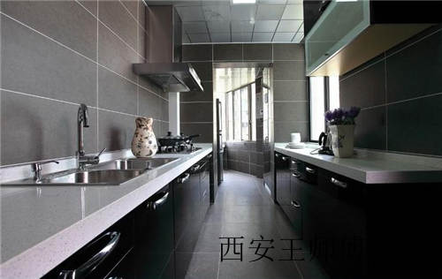 厨房墙地砖搭配效果图 厨房装修怎么选瓷砖好