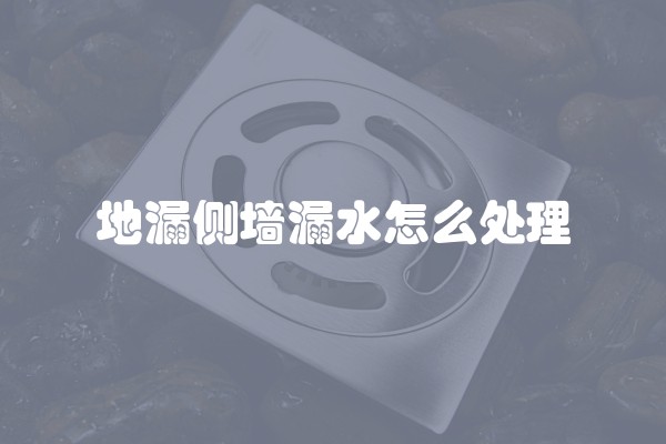 地漏侧墙漏水怎么处理