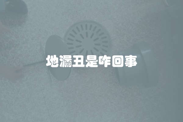 地漏丑是咋回事