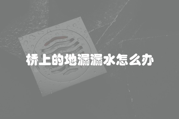 桥上的地漏漏水怎么办