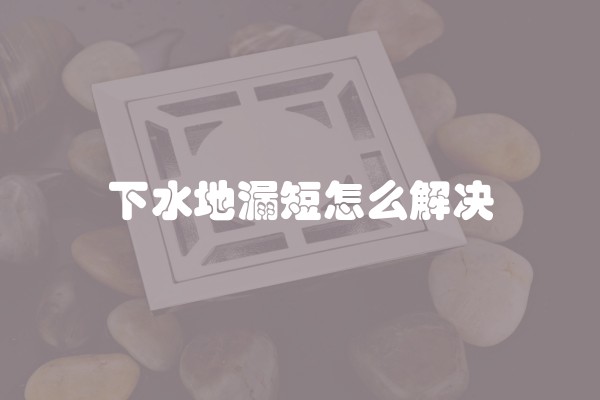 下水地漏短怎么解决