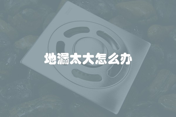 地漏太大怎么办