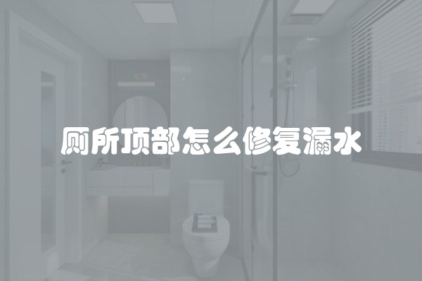 厕所顶部怎么修复漏水