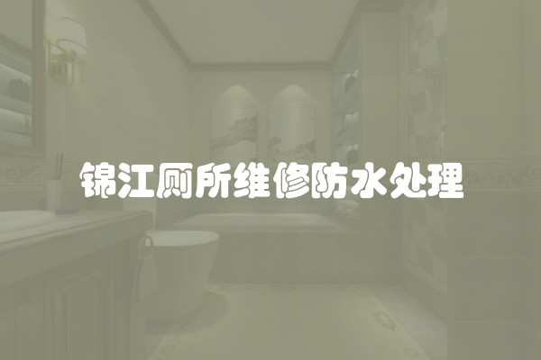 锦江厕所维修防水处理