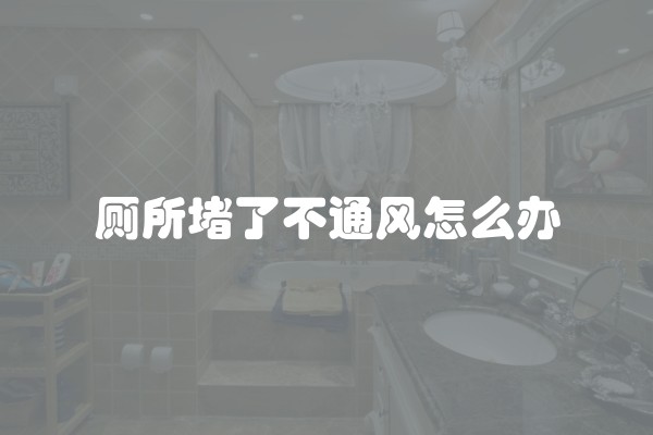 厕所堵了不通风怎么办