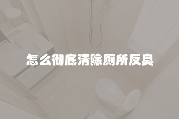 怎么彻底清除厕所反臭