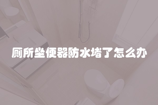 厕所坐便器防水堵了怎么办