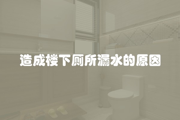 造成楼下厕所漏水的原因