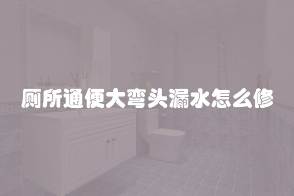 厕所通便大弯头漏水怎么修