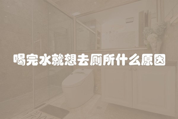 喝完水就想去厕所什么原因