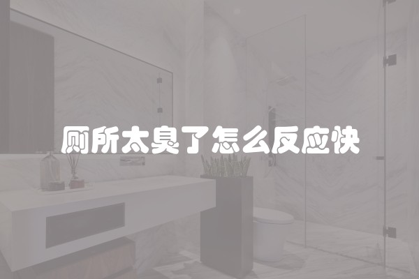 厕所太臭了怎么反应快