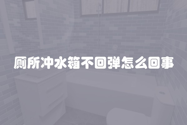 厕所冲水箱不回弹怎么回事