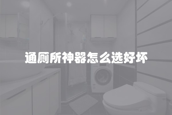 通厕所神器怎么选好坏