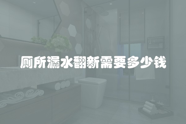 厕所漏水翻新需要多少钱