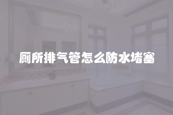 厕所排气管怎么防水堵塞