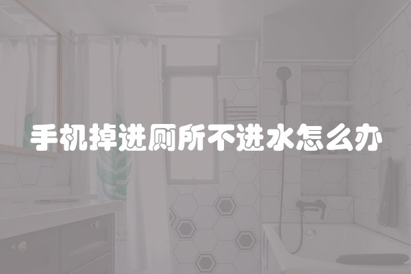手机掉进厕所不进水怎么办