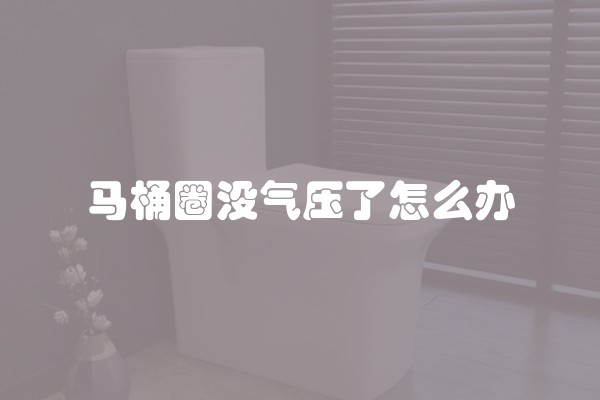 马桶圈没气压了怎么办