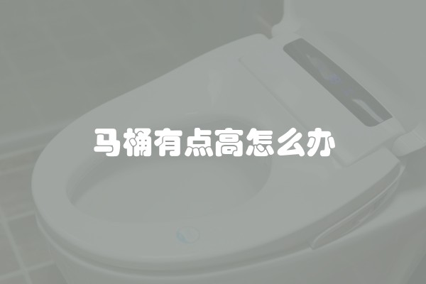 马桶有点高怎么办