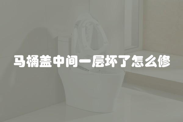 马桶盖中间一层坏了怎么修
