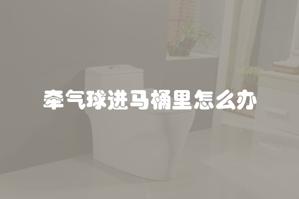 牵气球进马桶里怎么办