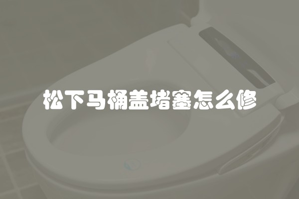 松下马桶盖堵塞怎么修