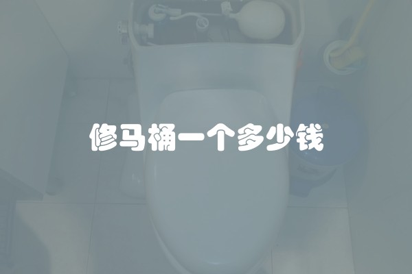 修马桶一个多少钱