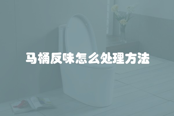 马桶反味怎么处理方法