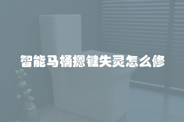 智能马桶摁键失灵怎么修