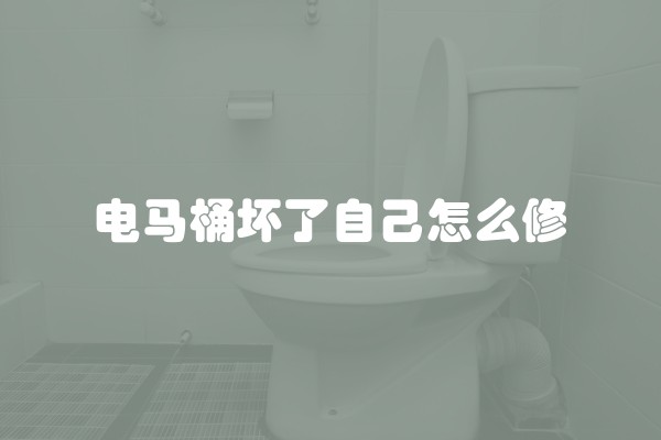 电马桶坏了自己怎么修