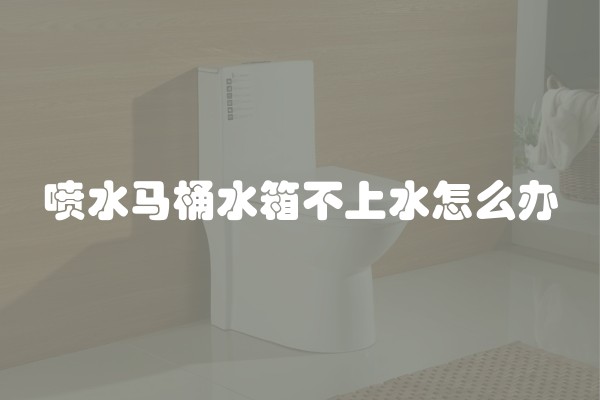 喷水马桶水箱不上水怎么办