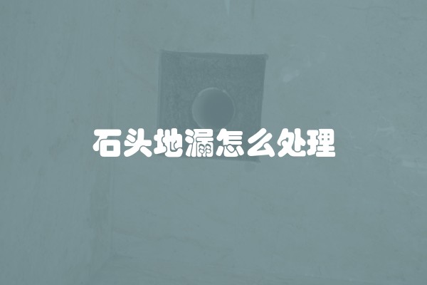 石头地漏怎么处理