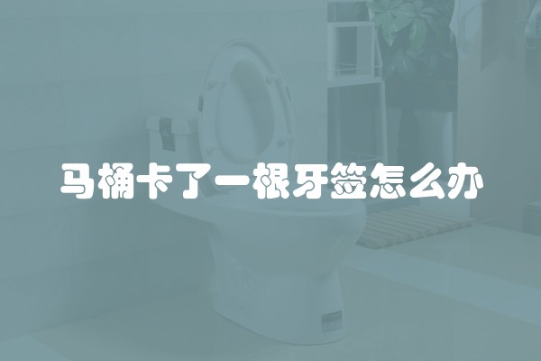 马桶卡了一根牙签怎么办