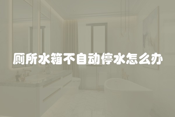 厕所水箱不自动停水怎么办