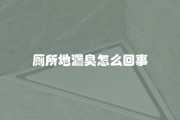 厕所地漏臭怎么回事