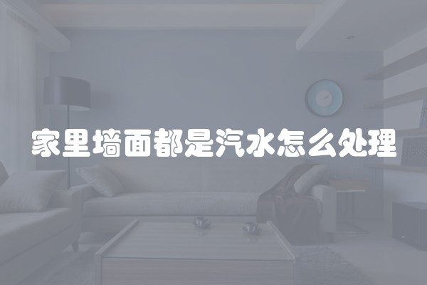 家里墙面都是汽水怎么处理