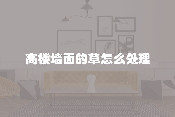 高楼墙面的草怎么处理