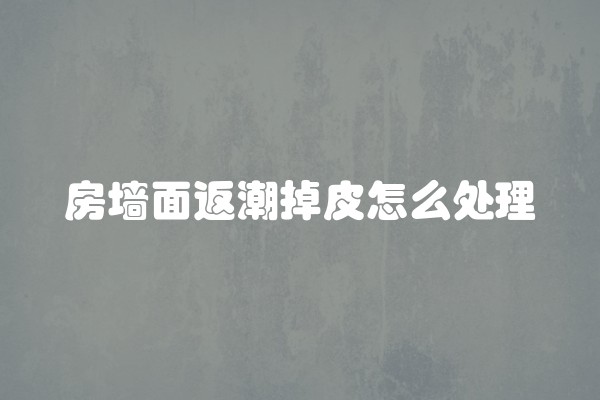 房墙面返潮掉皮怎么处理