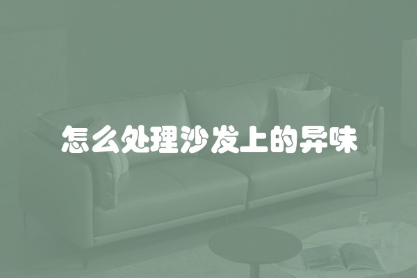 怎么处理沙发上的异味