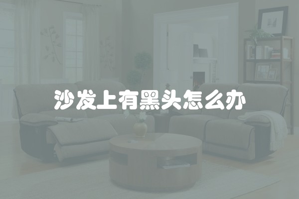 沙发上有黑头怎么办