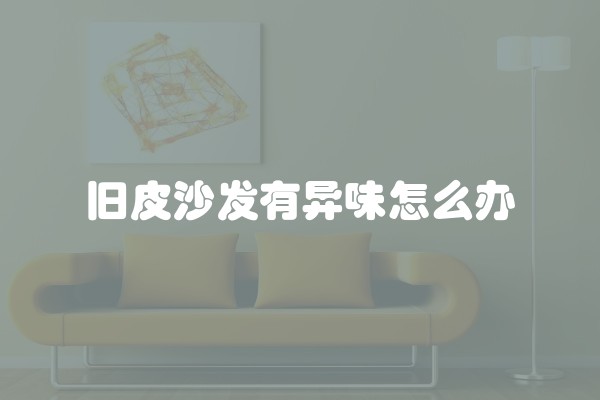 旧皮沙发有异味怎么办