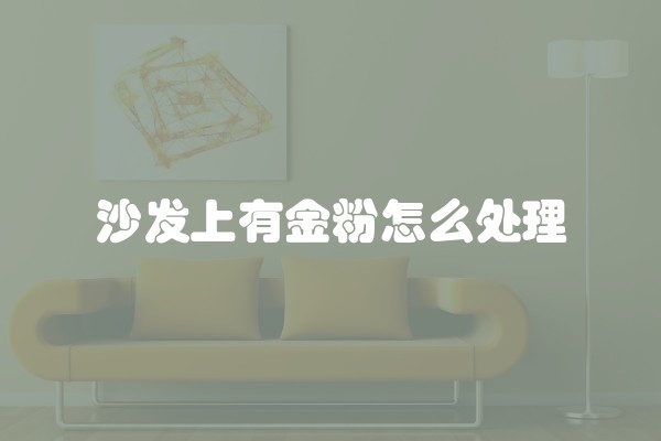 沙发上有金粉怎么处理