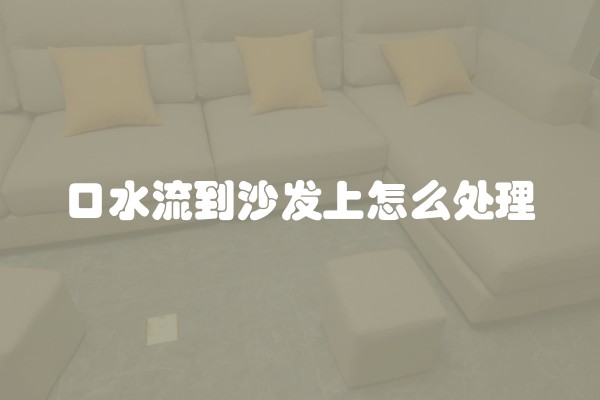 口水流到沙发上怎么处理