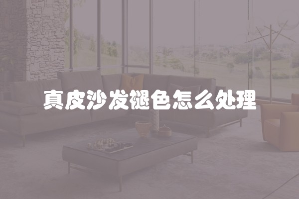 真皮沙发褪色怎么处理
