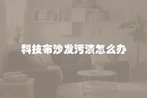 科技布沙发污渍怎么办