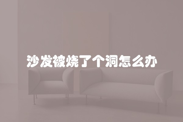 沙发被烧了个洞怎么办
