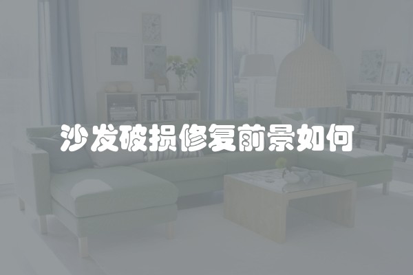 沙发破损修复前景如何