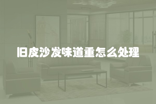 旧皮沙发味道重怎么处理