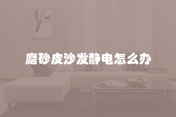 磨砂皮沙发静电怎么办