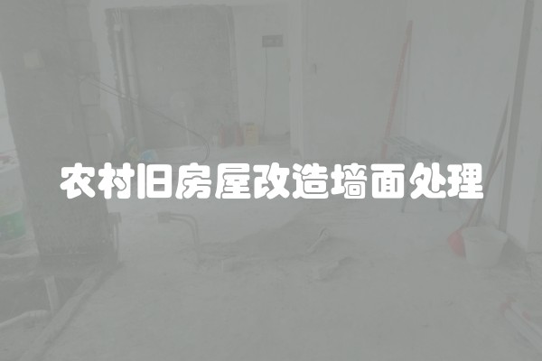 农村旧房屋改造墙面处理